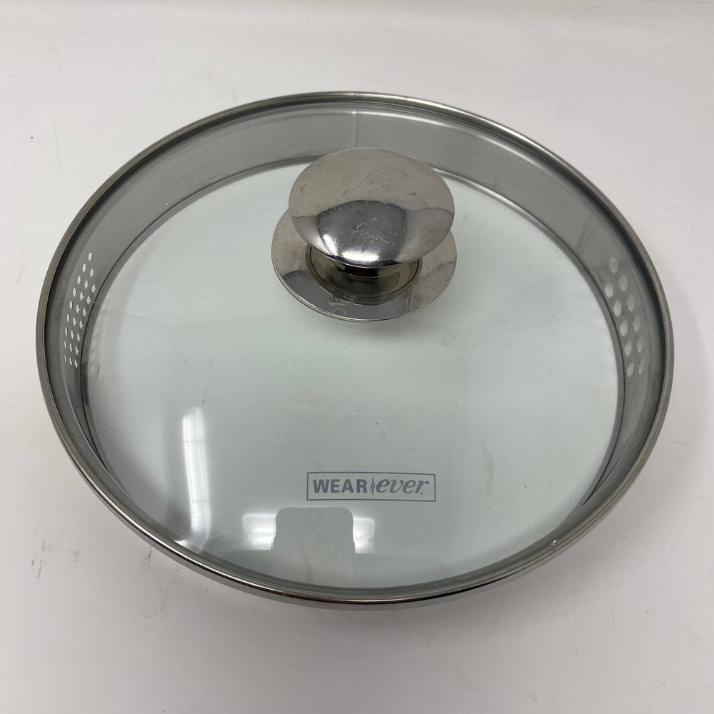 WearEver Cookware Strainer Lid 8.25" Outer 7.75" Inner Glass Rim Vented